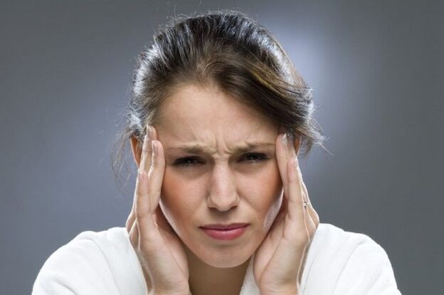 dolor de cabeza en presencia de parásitos en el cuerpo